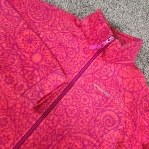 Columbia Fleece Jacket Girls Large‎ Pink Sawyer Rapids Full Zip Pullover Preppy
